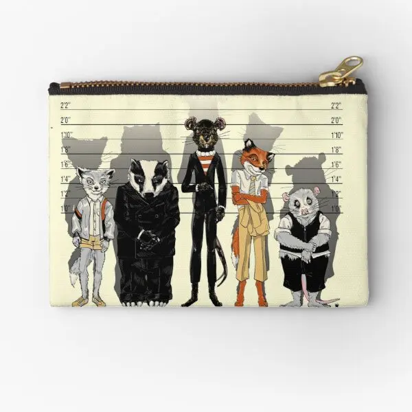 

Unusual Suspects Zipper Pouches Women Pocket Key Money Panties Men Cosmetic Packaging Wallet Storage Bag Underwear Small Socks
