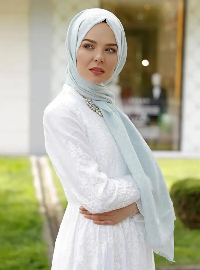 

WOMEN HIJAB SHAWL ACCESSORY SCARF COTTON MEVSİMLİK GIFT WATER YEŞİLİ LALİN