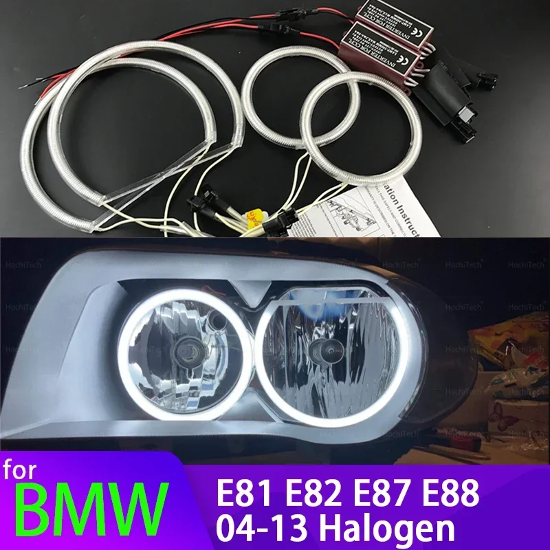 

4Pcs CCFL Angel Eyes Kit Warm White Halo Ring Headlamp For BMW 1 Series E81 E82 E87 E88 116i 118i 120i 125i 128i 130i 135i 04-13