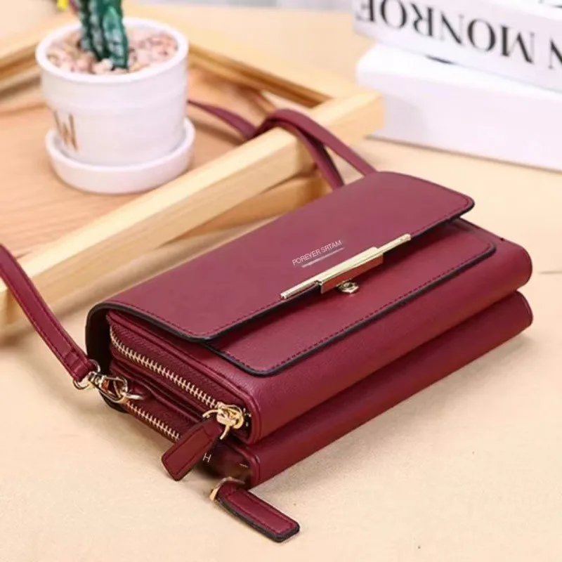 

New Women Pu Leather Handbags Female Multifunctional Large Capacity Shoulder bags Fashion Crossbody Bags For Ladies Phone Purses