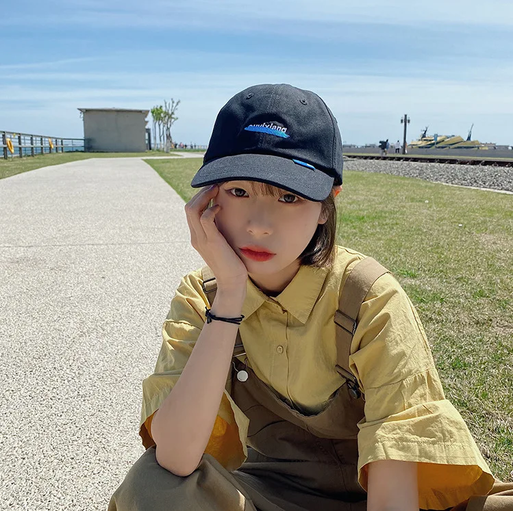 

Ins Japanese Fashion Letter Embroidered Duck Tongue Cap Summer And Korean Version Retro Soft Top Casual Versatile