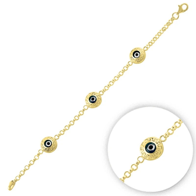 

Silver 925 Sterling Grecian Pattern Mesh Bracelet