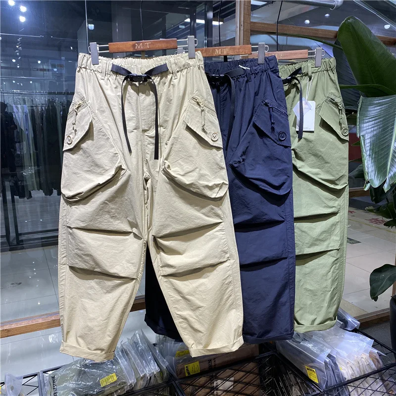 

Men Clothing 2022 Summer Japanese Outdoor Machine Cargo Pants Pocket Loose Casual Big Size Pants Men's Trousers