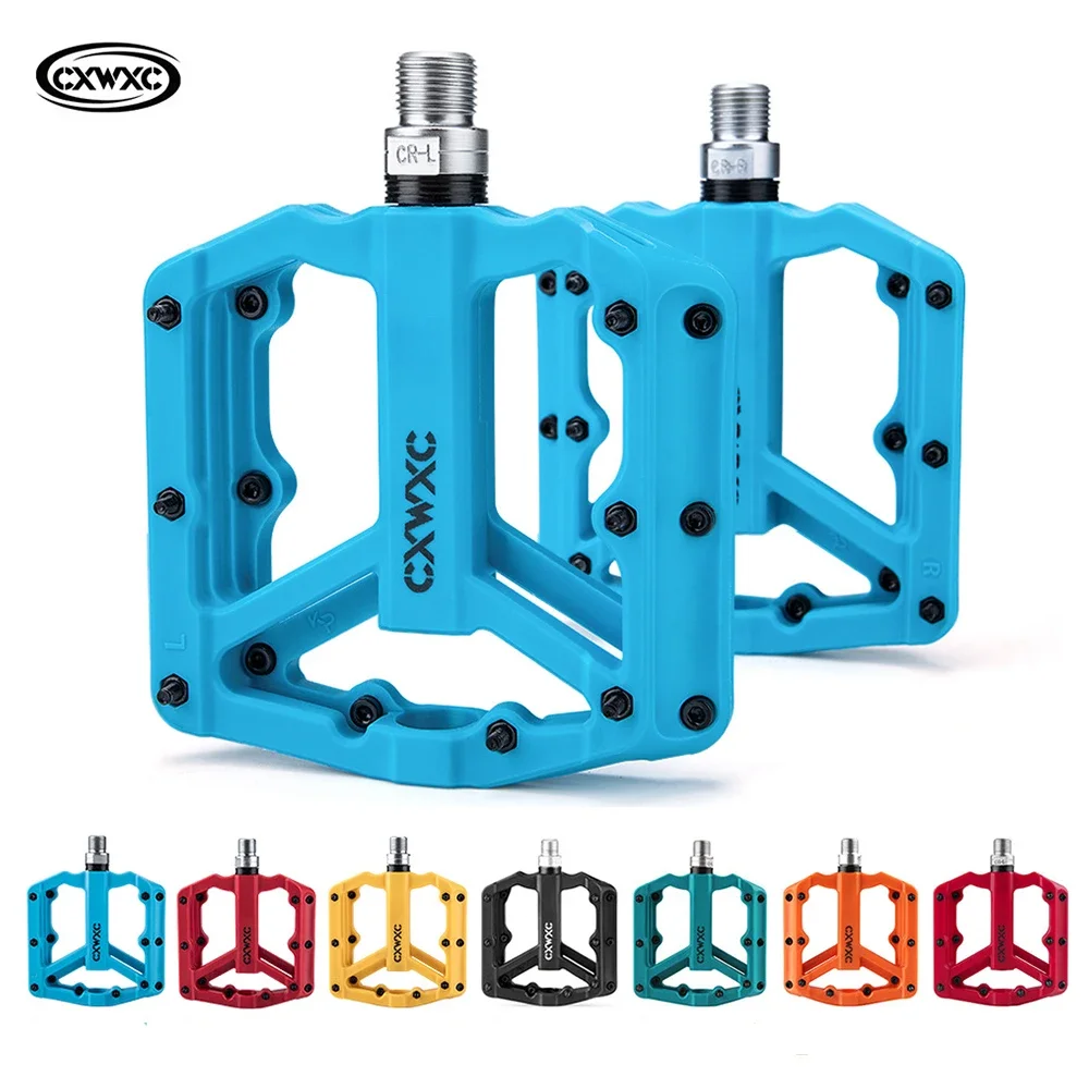 

CXWXC CX925 Bicycle Nylon Pedals Triple Perrin Sealed Bearing Wide Area Anti-slip Spike Foot MTB Pedal Bicycle Parts Pedal