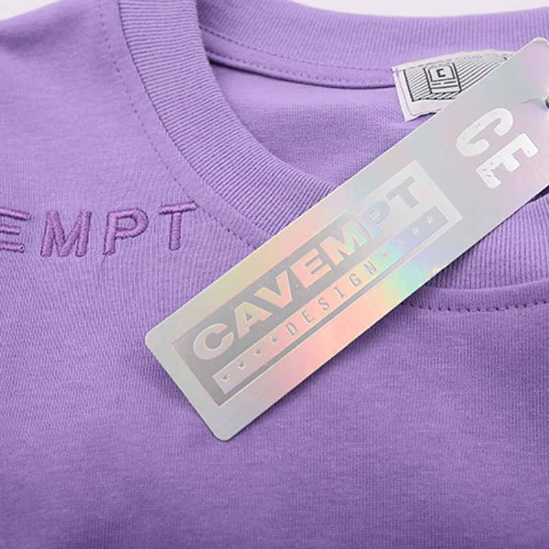 Фото Мужская футболка CAVEMPT American Street CE с модным принтом, однотонная, минималистичная, с коротким рукавом №3