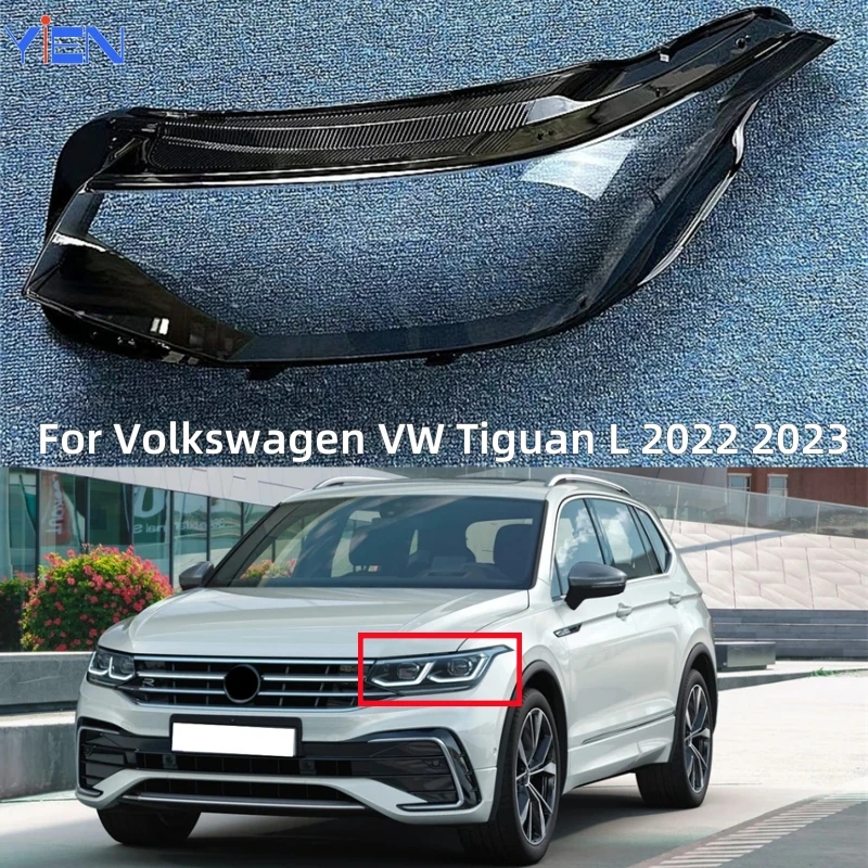 

Для Volkswagen VW Tiguan L 2022 2023, крышка фары, прозрачный абажур, корпус фары, плексиглас, замена оригинальных линз