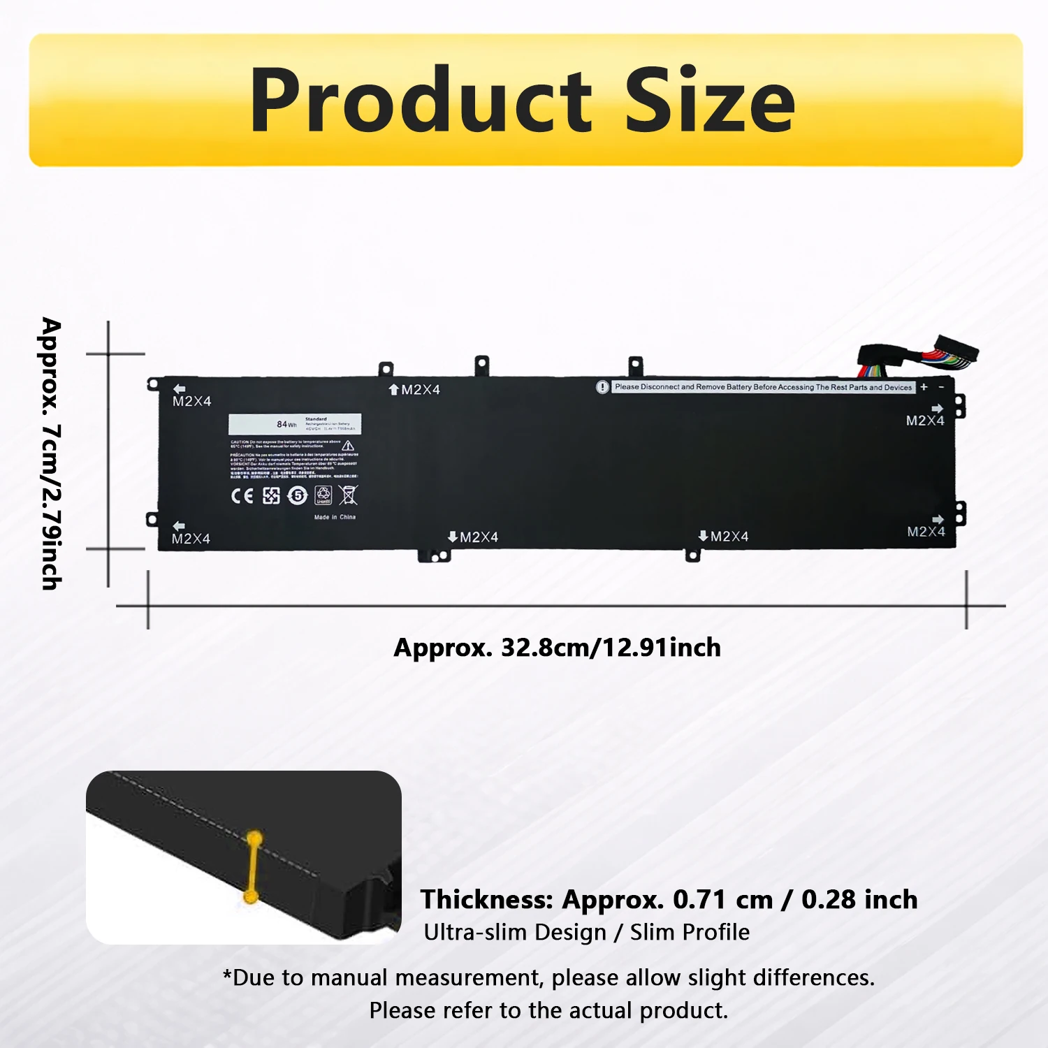 Фото Аккумулятор PowerHub 4GVGH RRCGW для ноутбуков, совместимый с DELL Precision 5510 XPS 15 9550 Series 1P6KD T453X №4