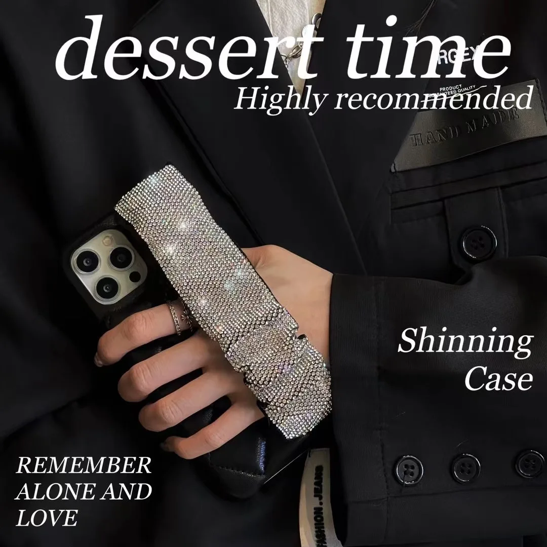 

Чехол из шкуры ягненка с бриллиантовым ремешком для IPhone13 Promax 12 11