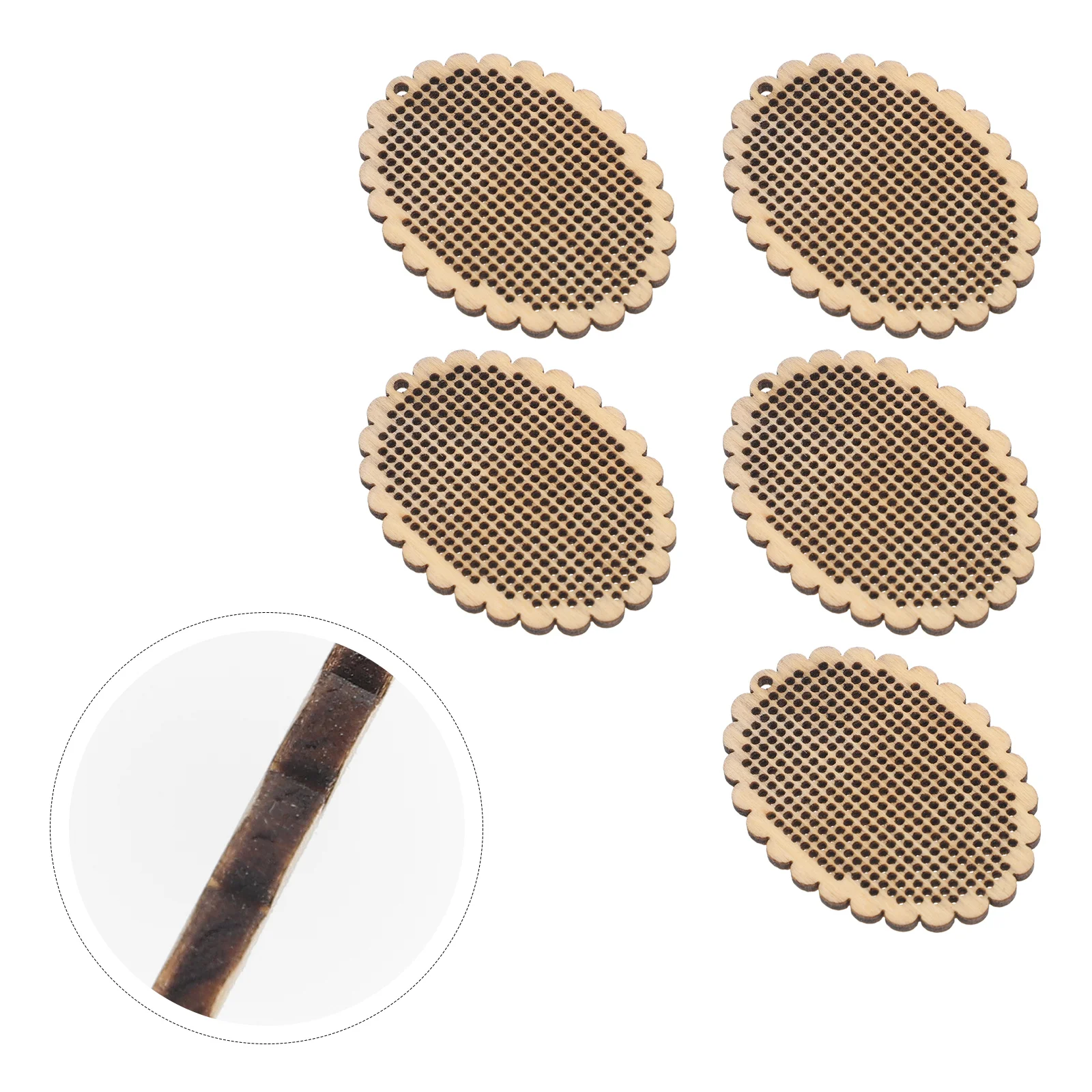 

5Pcs Wooden Cross Stitch Chips Mini Cross Stitch Wood Chips for Children Friends