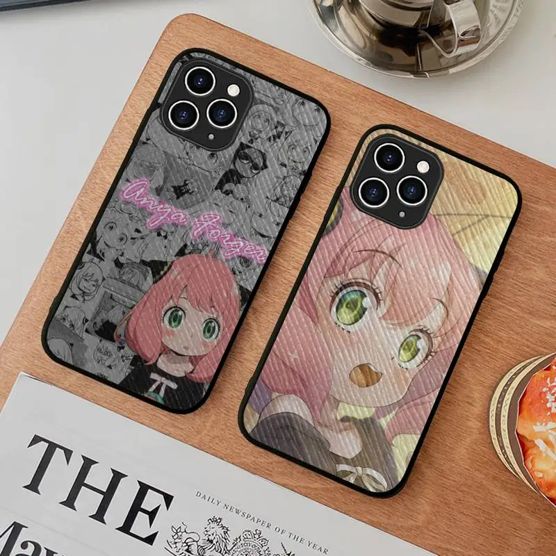 

Anime Spy X Family Anya Phone Case Hard Leather Case for iPhone 11 12 13 Mini Pro Max 8 7 Plus SE 2020 X XR XS Coque