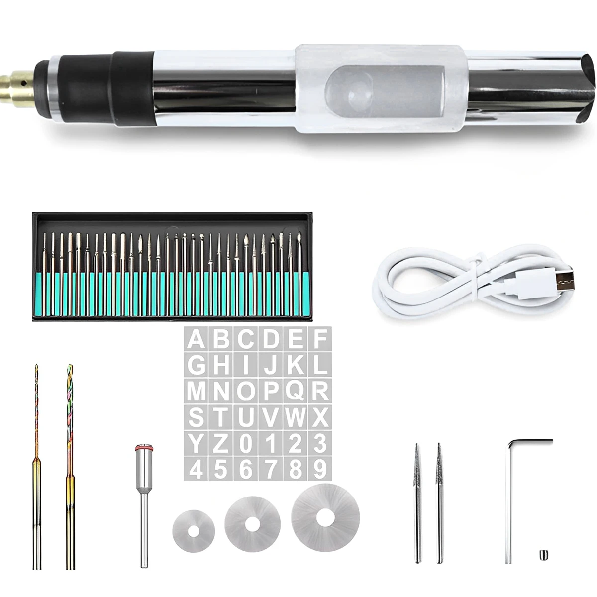 

Electric Engraving Pen Handheld USB Mini Electric Grinder Drill Polishing Machine With Dremel Rotary Tool Accessories DIY Set