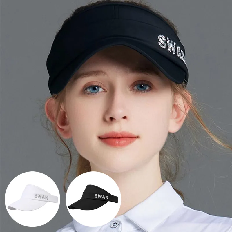 Empty Top Hats Ladies Sunproof Adjustable Sports Cap Outdoor Anti-uv Golf Peaked Hat Sweat-absorbing