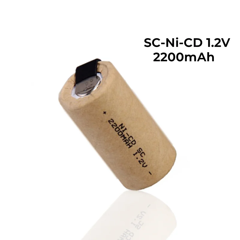 

2-20pcs Screwdriver Electric Drill SC Batteries 1.2V 2200mah SubC Ni-Cd Rechargeable Battey With Tab Power Tool NiCd SUBC Cells