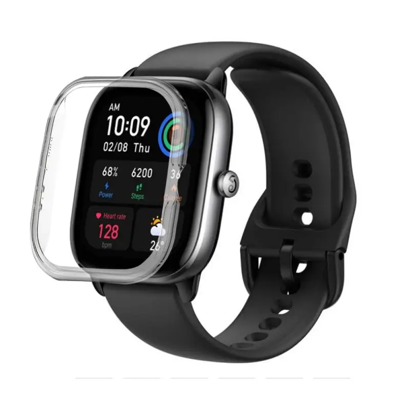 

PC Hard Case For Amazfit GTS 4 Mini Smart Watch Protective Cover With Tempered Glass Screen Protector Bumper Shell Accessories
