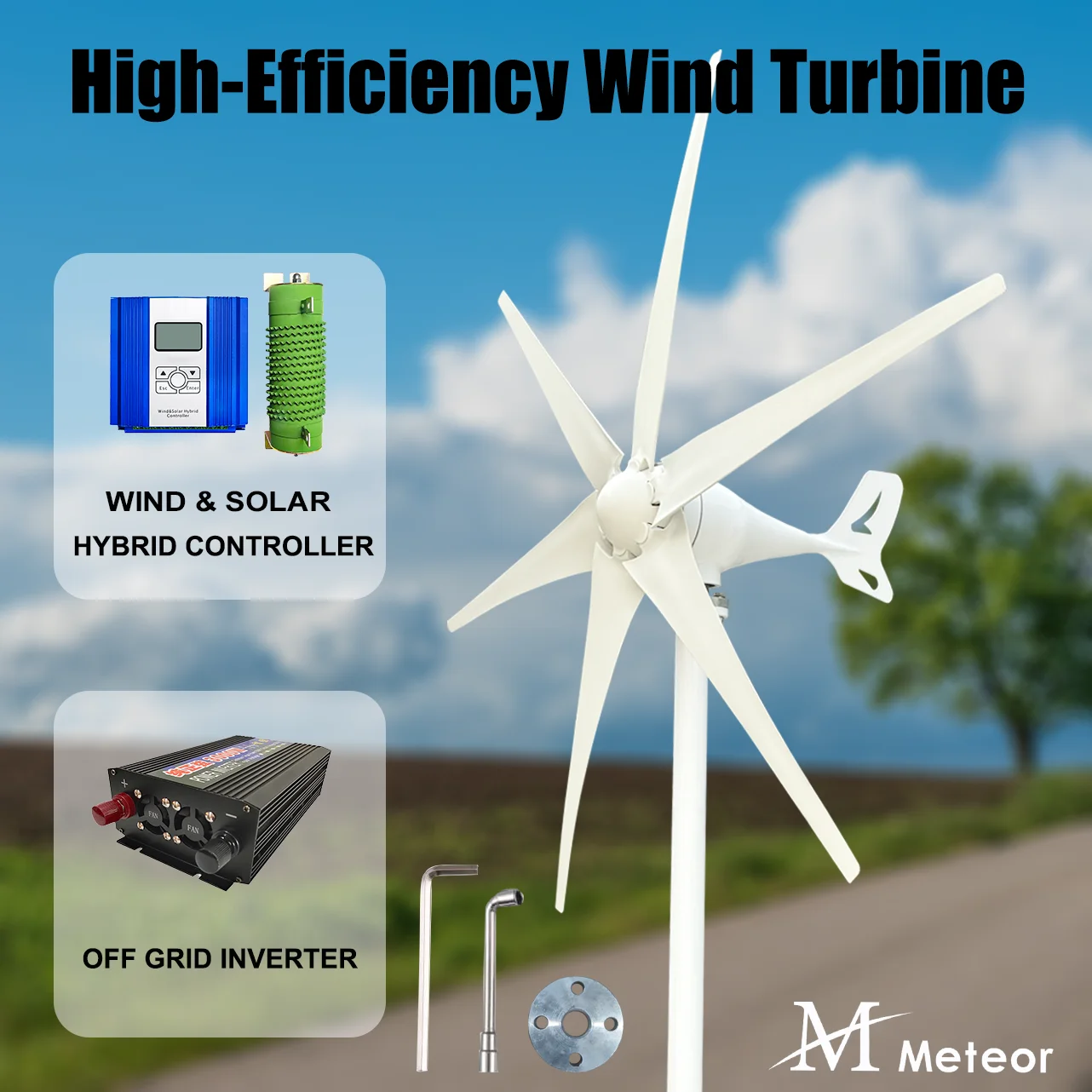 

2000W 12V 24V 48V Wind Turbine Generator Horizontal Windmill Free Energy Wind Generator With MPPT Charger Home Appliance Camping
