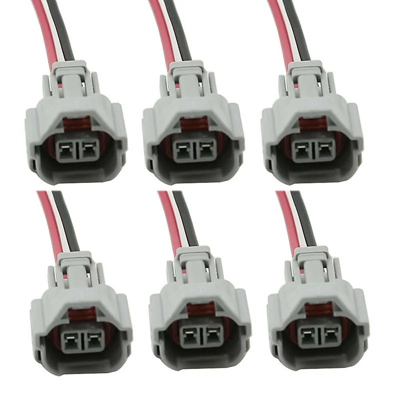 

6X For Toyota Mazda Subaru 350z Denso Fuel Injector Connect Plug Pigtail Harness