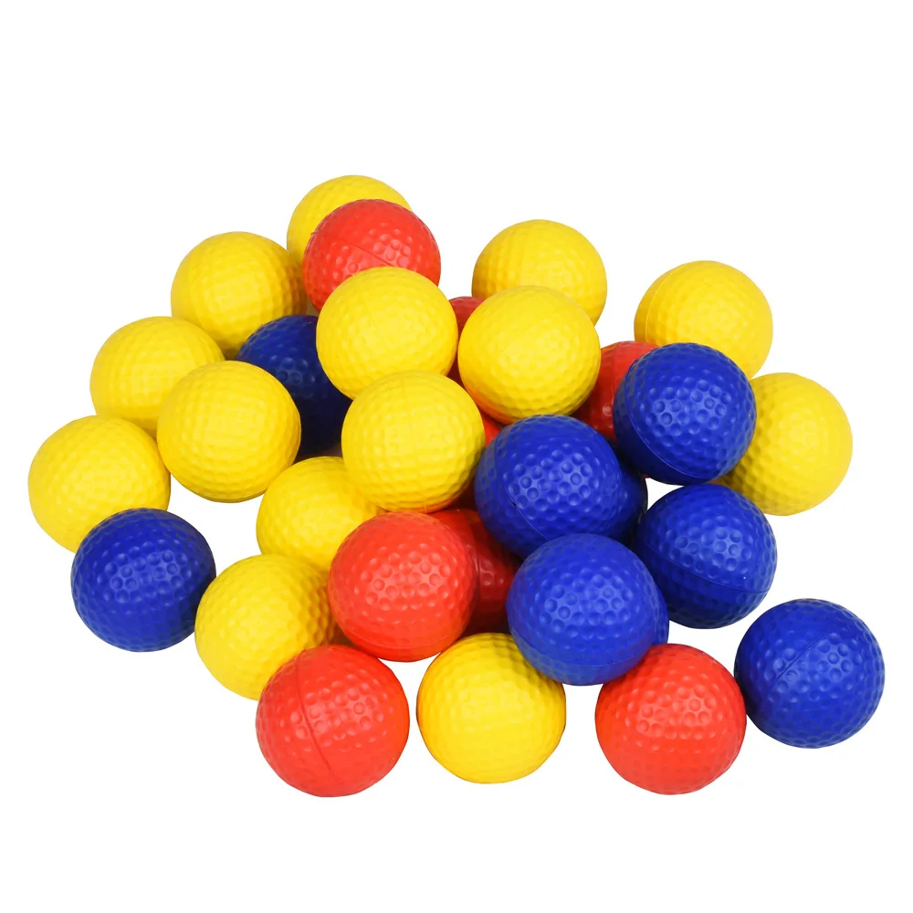 

Free Shipping 20 pcs/bag Bright Color Light Indoor Outdoor Training Practice Golf Sports Elastic PU Foam Balls