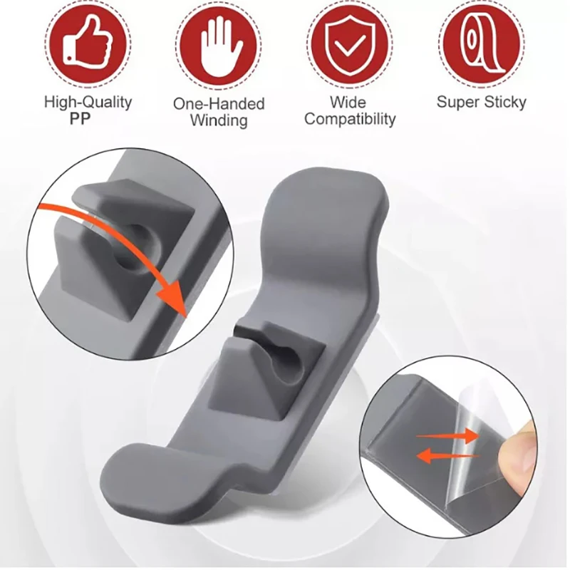 

4/2 шт., держатели для кабелей, на клейкой основе