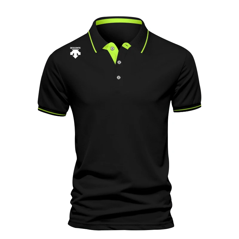 Embroidered logo brand polo shirt Men's summer cotton polo collar short sleeved high-end T-shirt top business shirt