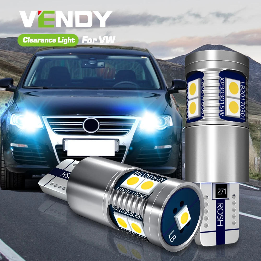 2x светодиодные парковочные огни Canbus W5W T10 для VW Tiguan Transporter Passat B5 B5.5 B6 B7 B8 Polo Touran Touareg