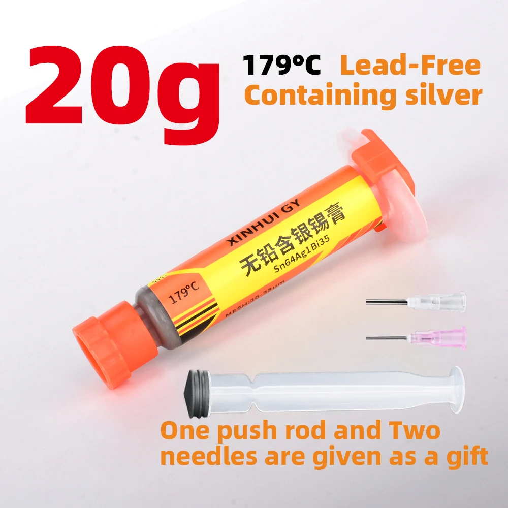 Бессвинцовая и экологически чистая паяльная паста на 179 градусов с серебряной иглой подходит для ремонта патчей SMT