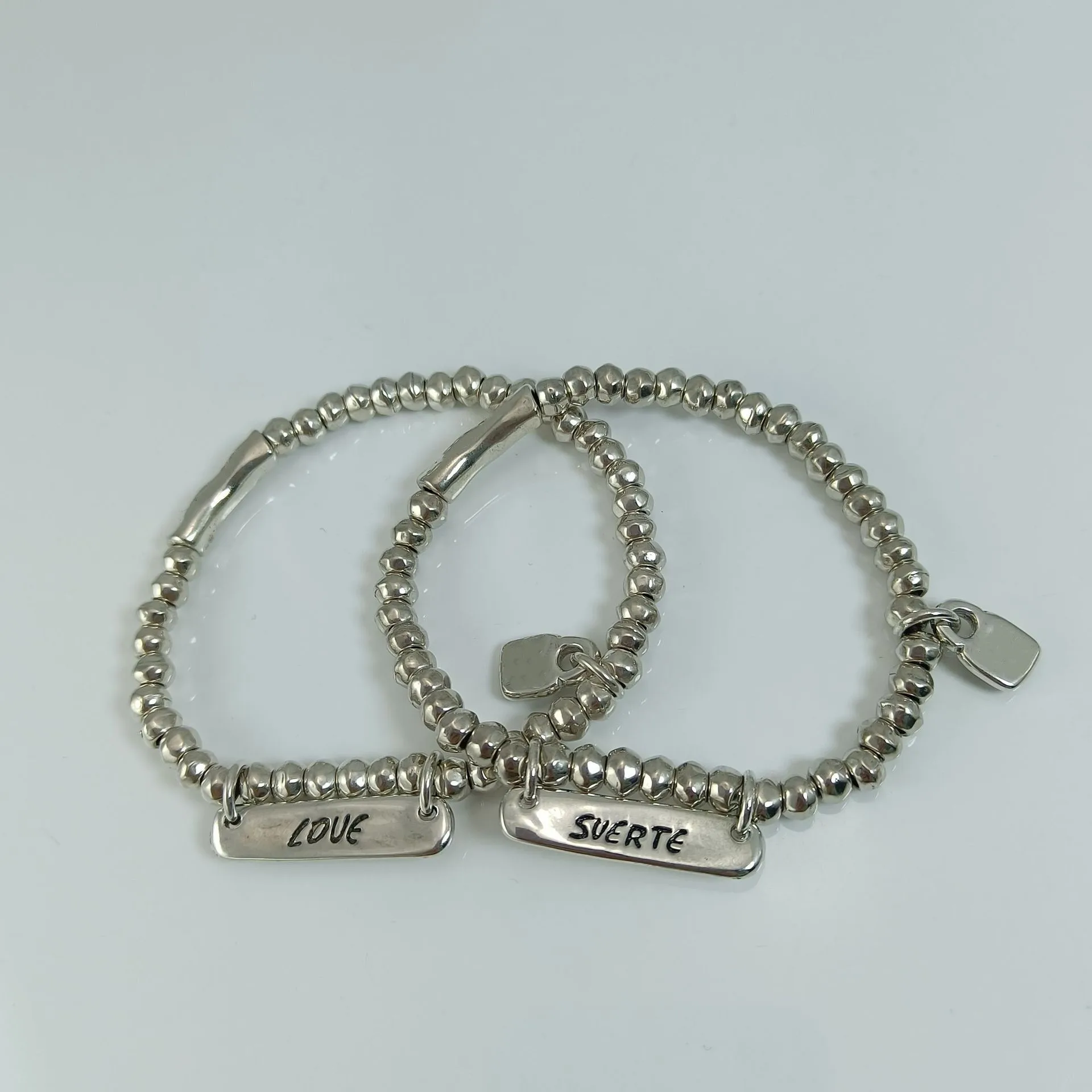 

2022 Испанский оригинальный модный гальванический браслет из серебра 925 пробы с именной табличкой Love and Lucky праздничные ювелирные изделия под...