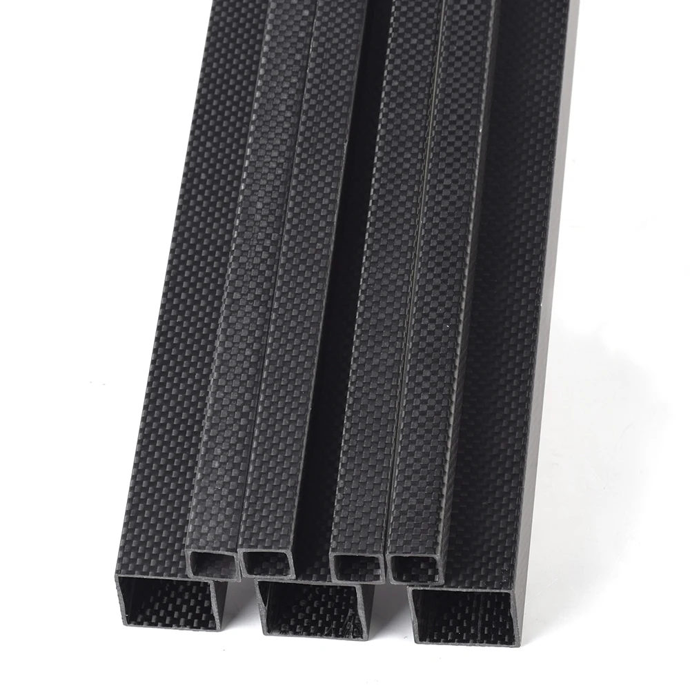 1Pcs 3K Plain Matte Texture Length 500mm OD8mm 10mm 15mm 20mm 25mm 30mm 100% Full Carbon Fiber Rectangular Square Tube For RC