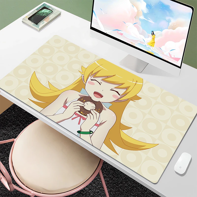 

Shinobu Oshino Table Computer Large Mouse Pad Kawaii Desk Accessories Mousepad Anime Carpet Gaming Pc Cabinet Deskmat Gamer Mat