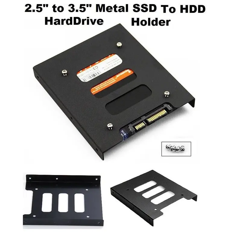 

Durable 2.5 Inch SSD HDD To 3.5 Inch Metal Mounting Adapter Bracket Dock 8 Screws Hard Drive Holder For PC Hard Drive Enclosure
