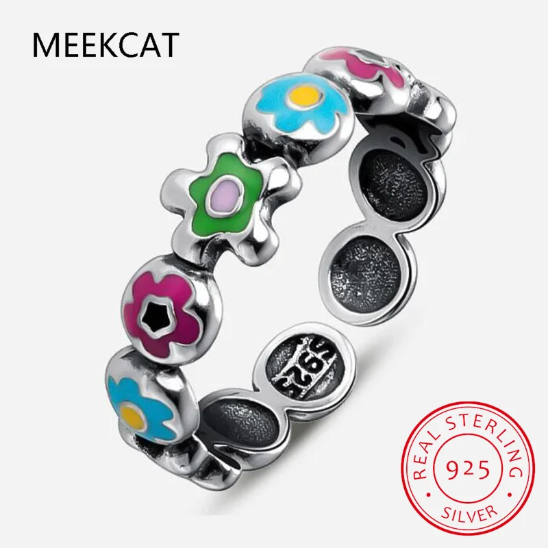 Однотонное регулируемое кольцо из стерлингового серебра 925 пробы с