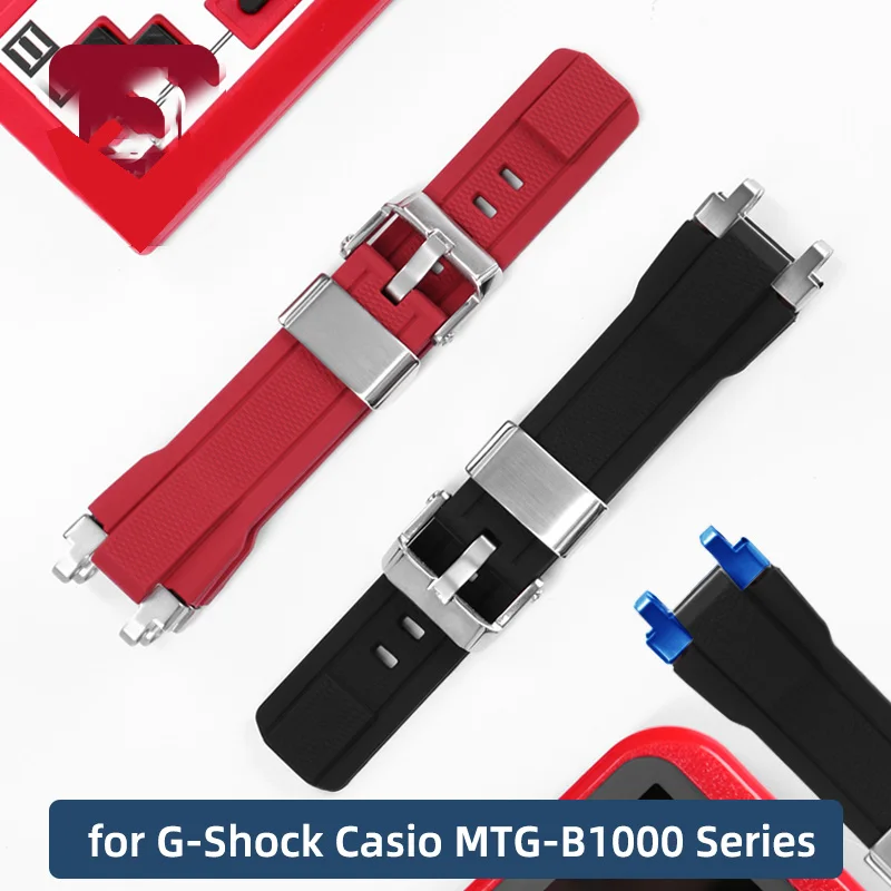 

Modified Silicone Watchband With Substitute for G-Shock Casio MTG-B1000 Series Dedicated Interface Precision Steel Watch Chain