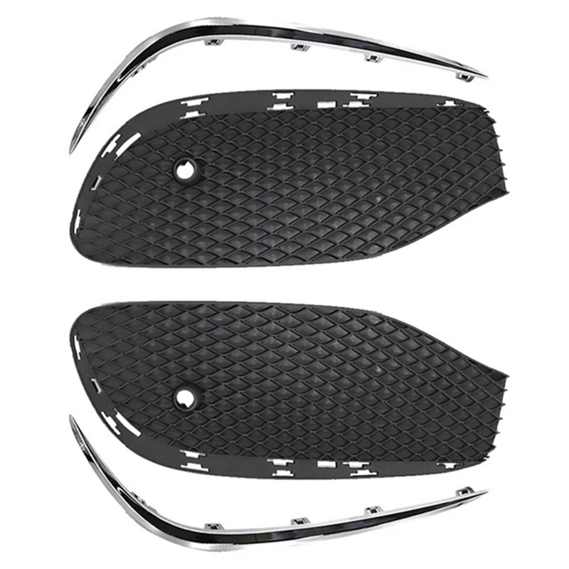 

Car Front Bumper Fog Light Grille Fog Lamp Grill Cover With Chrome Strip For Mercedes Benz E Class W213 2016-2020 2138850822