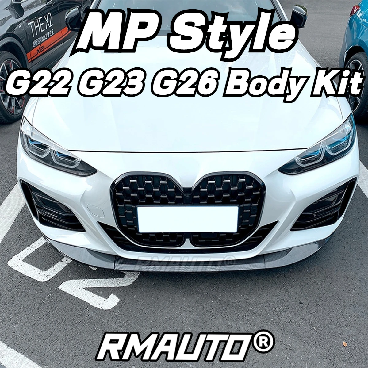 

Сплиттер для переднего бампера автомобиля G22 G23 G26, сплиттер для переднего бампера, спойлер, диффузор для кузова для BMW 4 серии G22 G23 G26 2020-2023