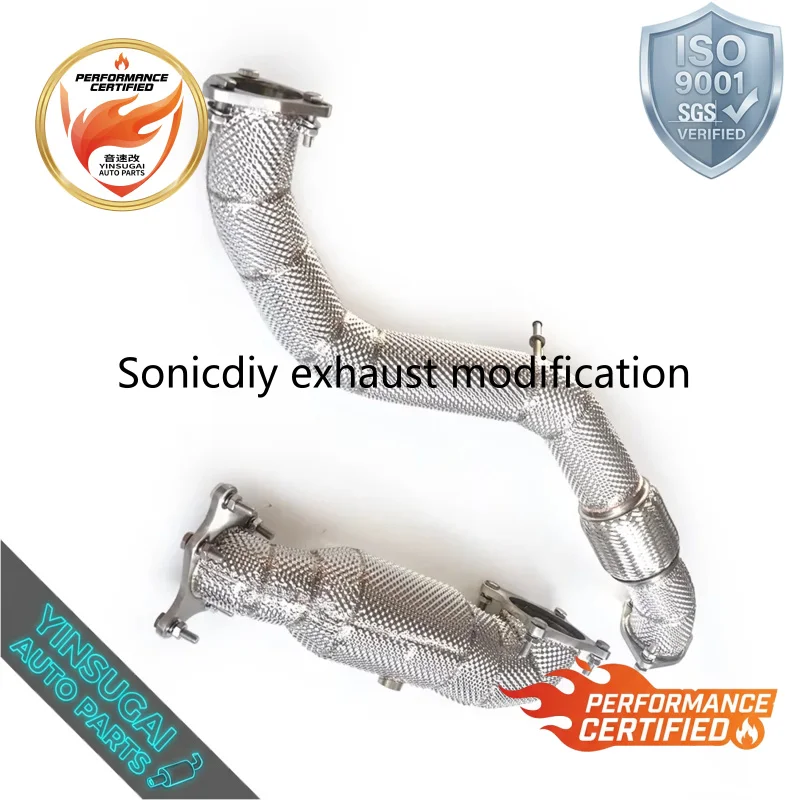 Фото Высокоэффективный коллектор Sonicdiy из нержавеющей стали SS304 для BMW 328i 2.5 E90 E92 E93: улучшение внешнего вида и производительности выхлопной системы №4