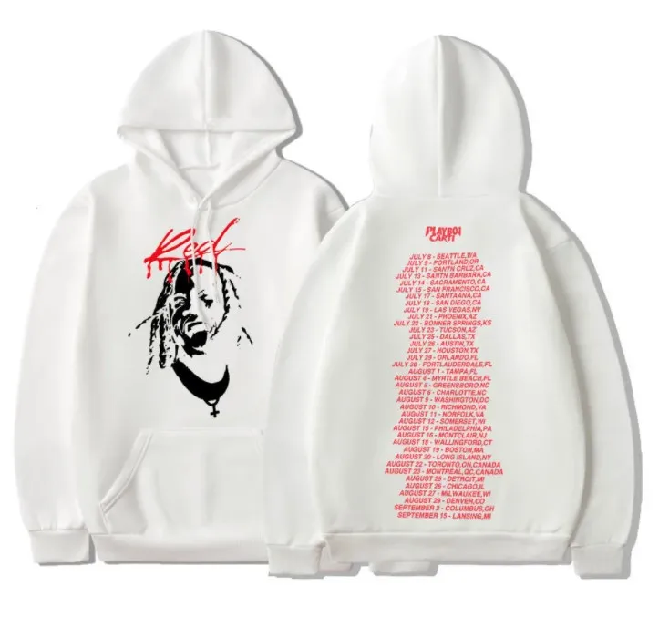 

Красная толстовка Playboi Carti с капюшоном