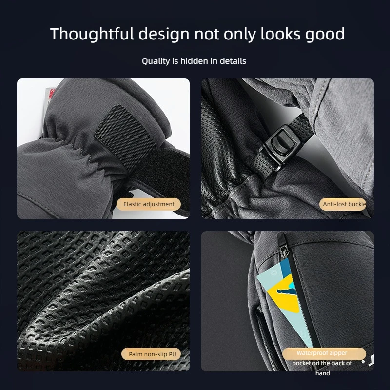 Мужские и женские лыжные перчатки с сенсорным экраном цвет в ассортименте