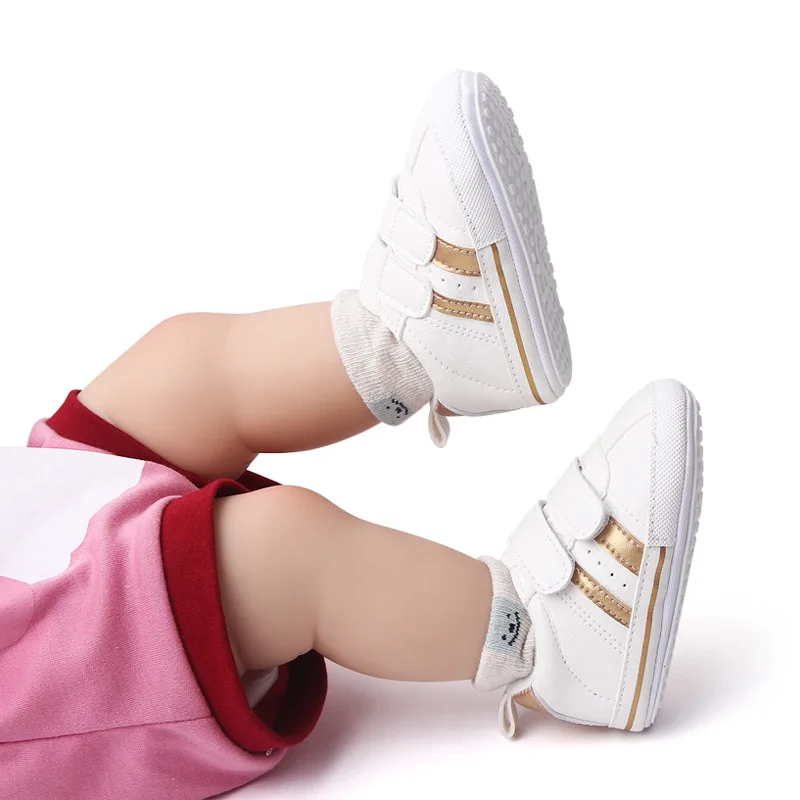 

Baby White Sport Shoes Spring Autumn Newborn First Walkers Infant Toddler Soft Sole Leisure Shoes Girls Boys Flats