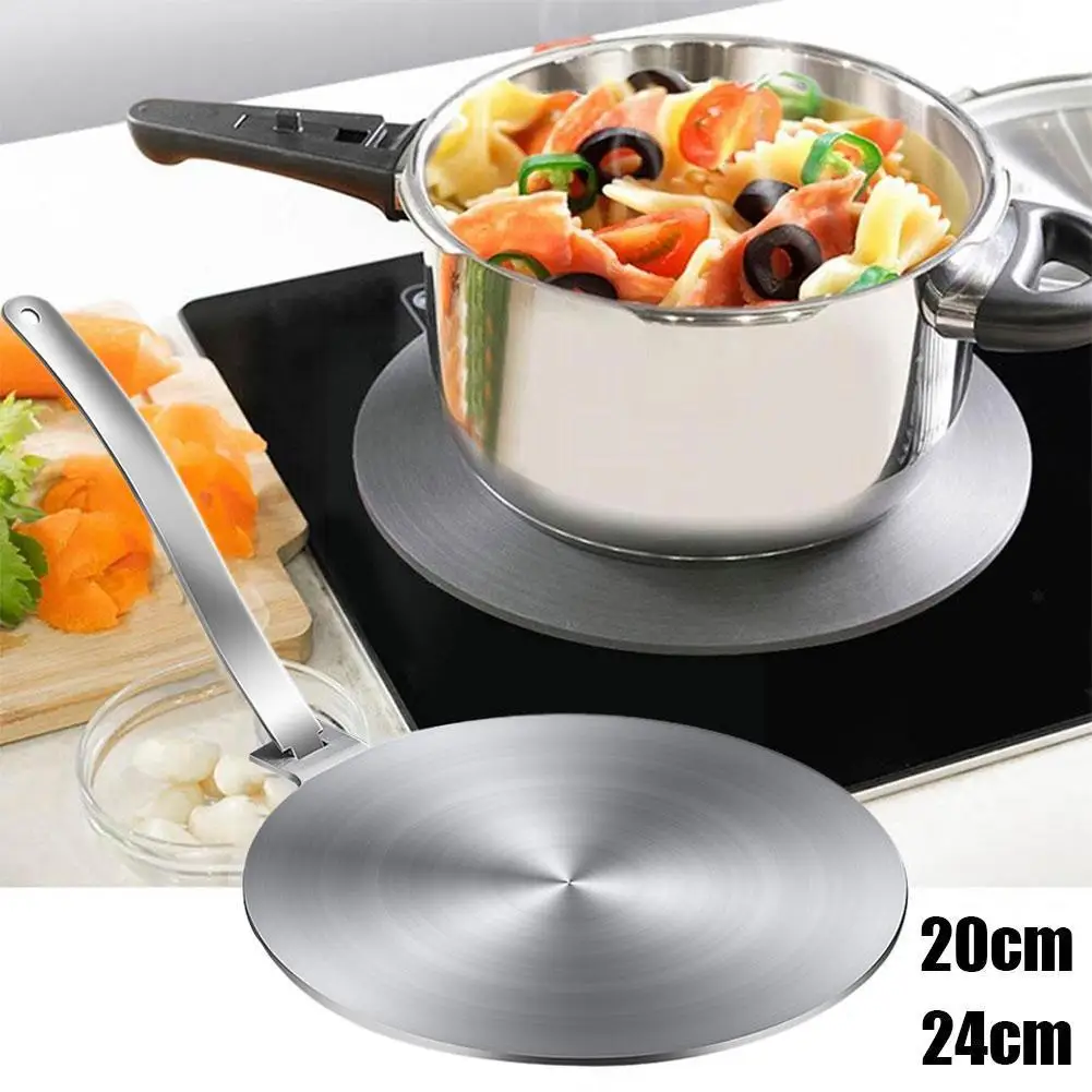 

20/24cm Accelerated Heating Stainless Steel Heats Conduction Stove Cooker Plate Induction Electric Plate Cook Protector Dif U8P3