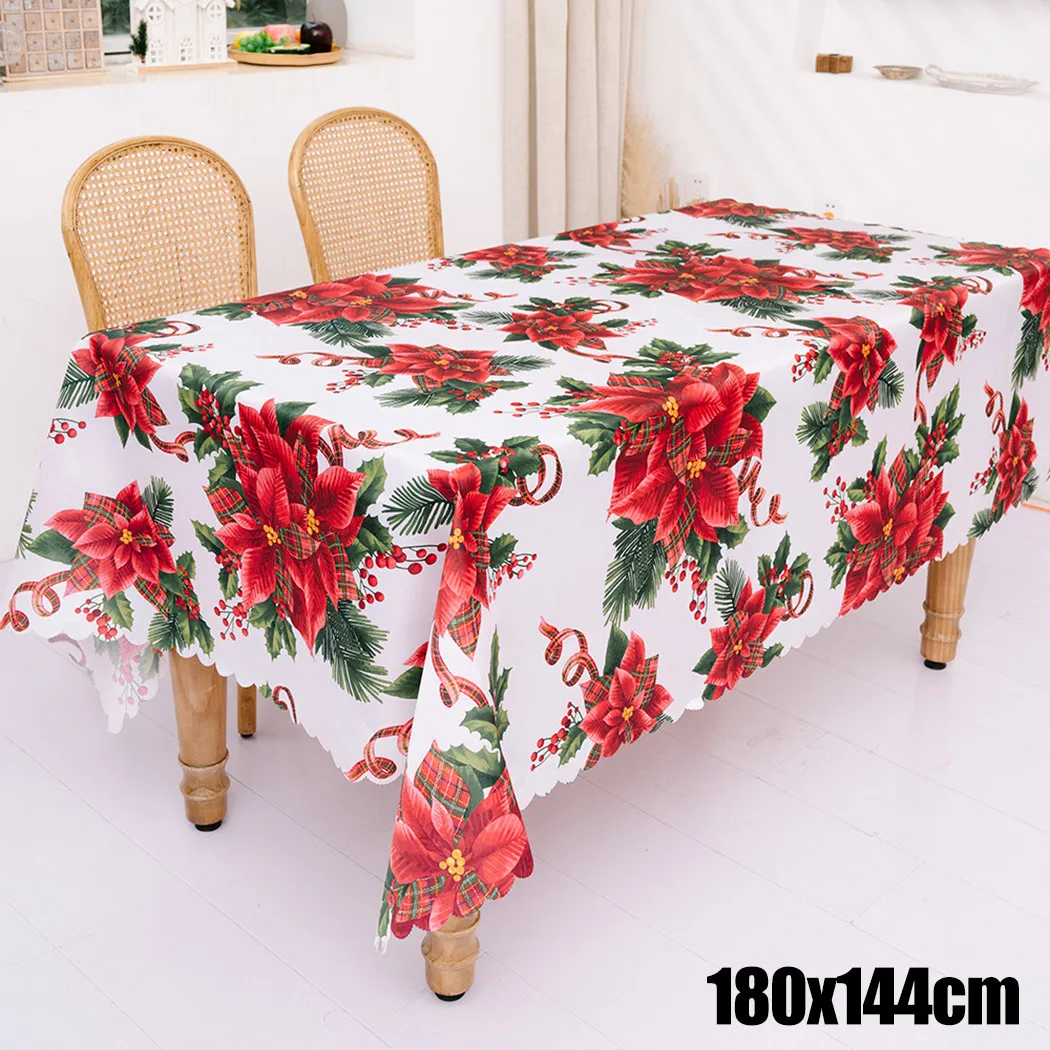 

Weddings Tablecloth Xmas Dining Fabric For Dining Tables Oil-Proof Table Tablecloth Christmas Cover Decorations