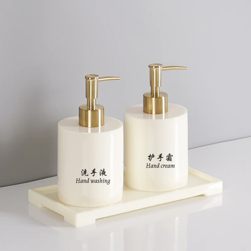 

1pc Nordic Bathroom Accessories Set Resin Liquid Soap Bottle Shampoo Dispenser Tissue Box Tray Washing Tools Restroom Organizer