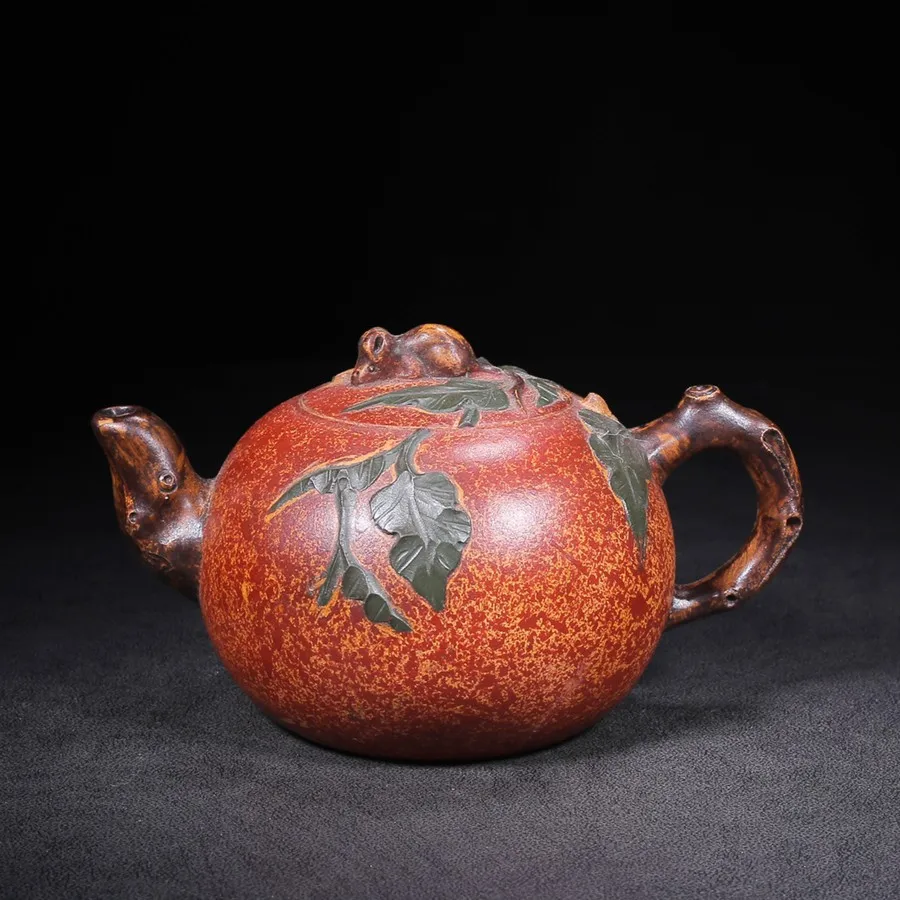 

Chinese Yixing Purple Clay Teapot Duan Mud Handmade Mouse Zisha Tea Pot Tea Set Jiang Yanting 350ml