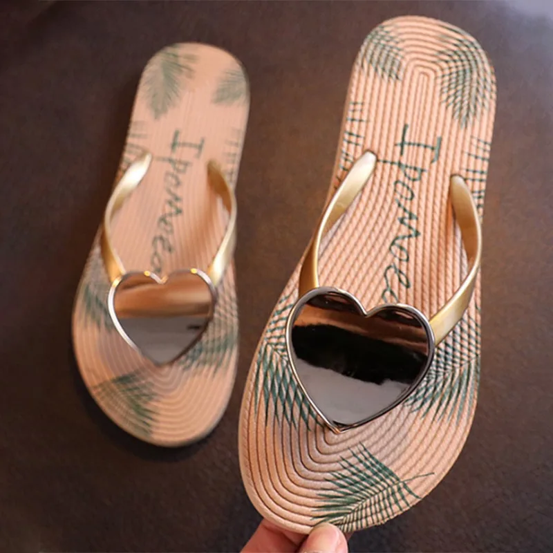 

Sandals Woman 2022 Flip flops Summer Beach Slippers Pink Lover open Toe Flip Flops Women Outdoor Flat Beach Shoes Slides heart