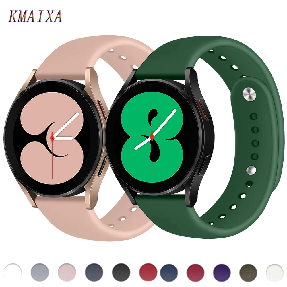 

Ремешок силиконовый для Samsung Galaxy Watch 4 44 мм 40 мм/4 Classic 46 мм 42 мм/active 2, браслет для наручных часов 20 мм/22 мм Huawei watch GT 2