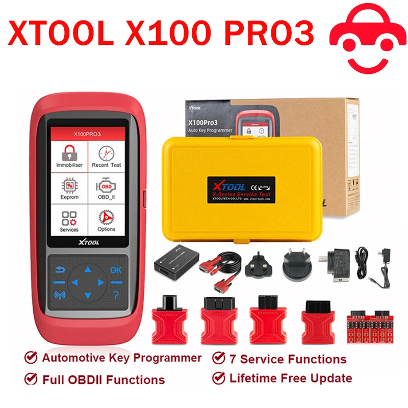 2024 XTOOL X100 Pro3 Pro2 OBD2 Автоматический сканер Программатор ключей с адаптером EEPROM