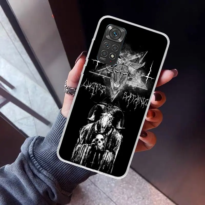 Pentagram 666 Demonic Satanic Phone Case for Xiaomi Redmi Note 13 12S 12 11S 11 11E 11T 10S 10 Pro Plus 9 9S 8 8T 7 5G Soft Cove