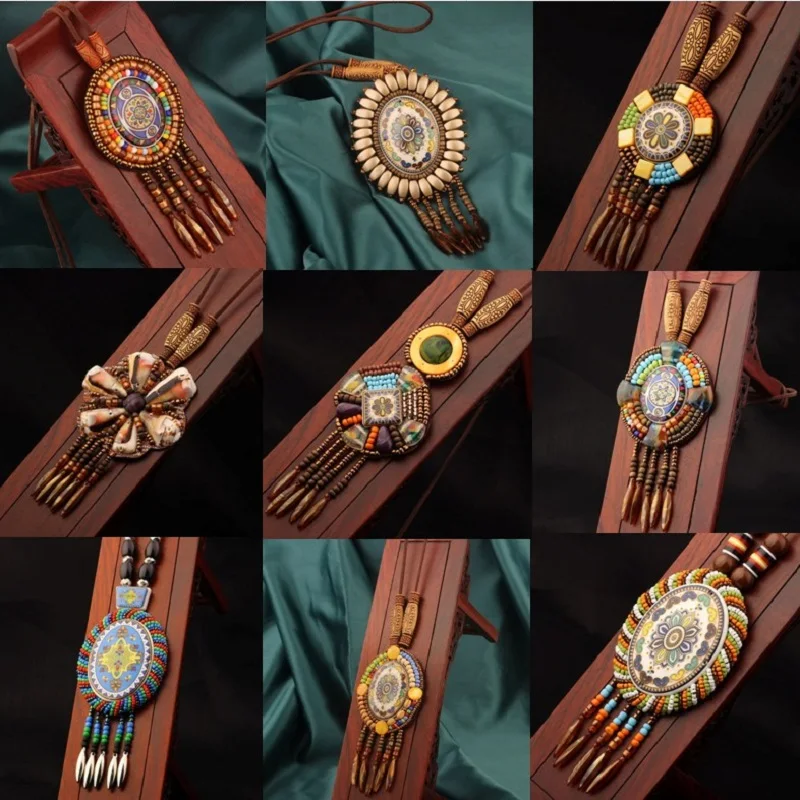 Женское ожерелье ручной работы в богемном стиле