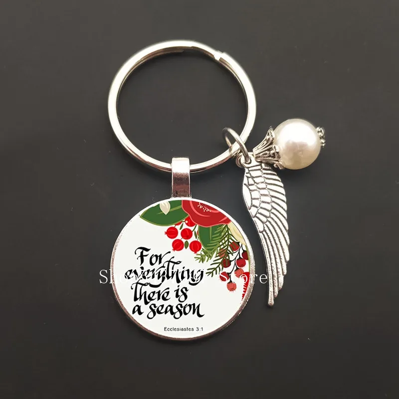 Новые модные ключницы с библейскими цитатами, ручной работы стеклянное кольцо, цитаты из Писания, духовные украшения для женщин и мужчин, христианские подарки.