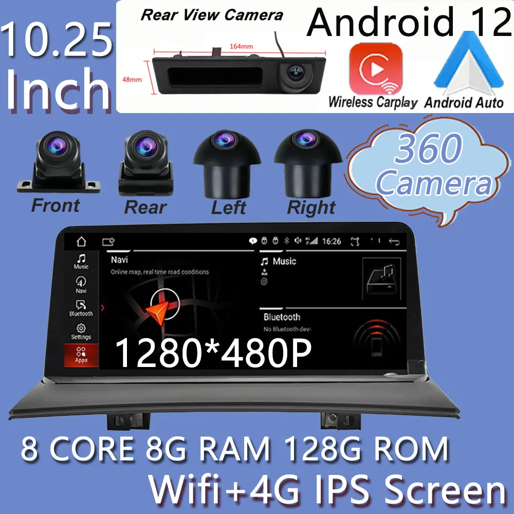 

Moniter 10.25 Inch For BMW X3 E83 2005 - 2008 iDrive Android 12.0 Car Radio Stereo Player Navigation Multimedia GPS
