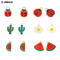 10pcs trendy enamel pendant charms for jewelry making findings accessories diy handmade earrings necklaces bracelets gifts