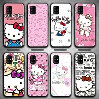 cute cartoon hello kitty phone case for samsung galaxy a52 a21s a02s a12 a31 a81 a10 a30 a32 a50 a80 a71 a51 5g